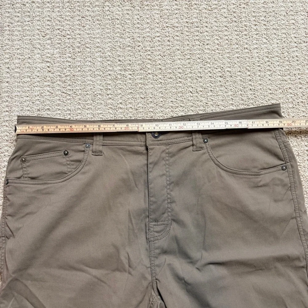 Prana Zion Mens Shorts 38W x 9L Brown‎ Stretch Hiking Outdoor 5-Pocket Mud